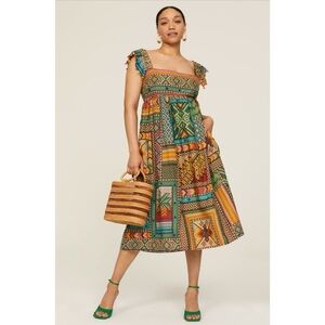 Farm Rio Banana Scarves Dress Multicolor Size M EUC